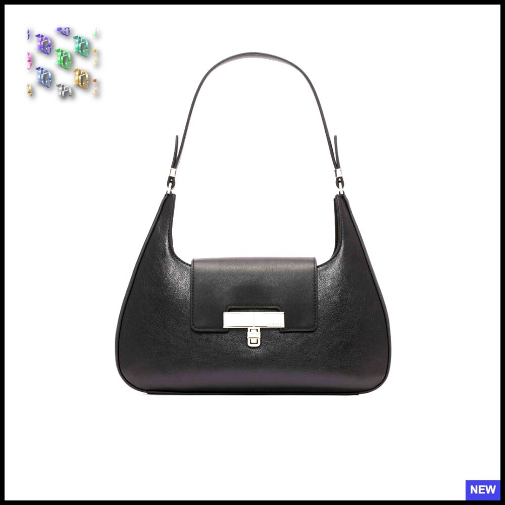 Vegan Leather Shoulder Bag Sling Style Minimal Chic Everyday Essential